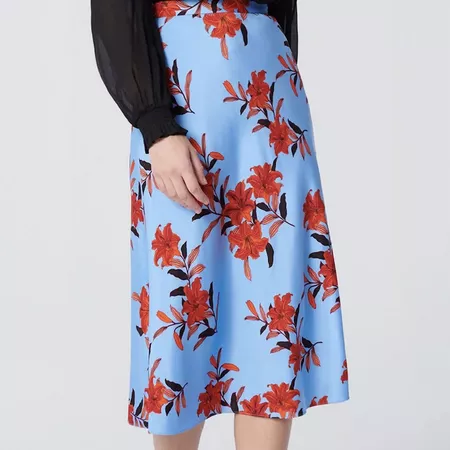 DVF Beverly floral skirt