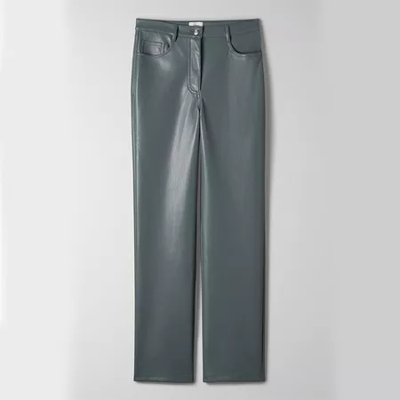 High-Rise Vegan Leather Pant