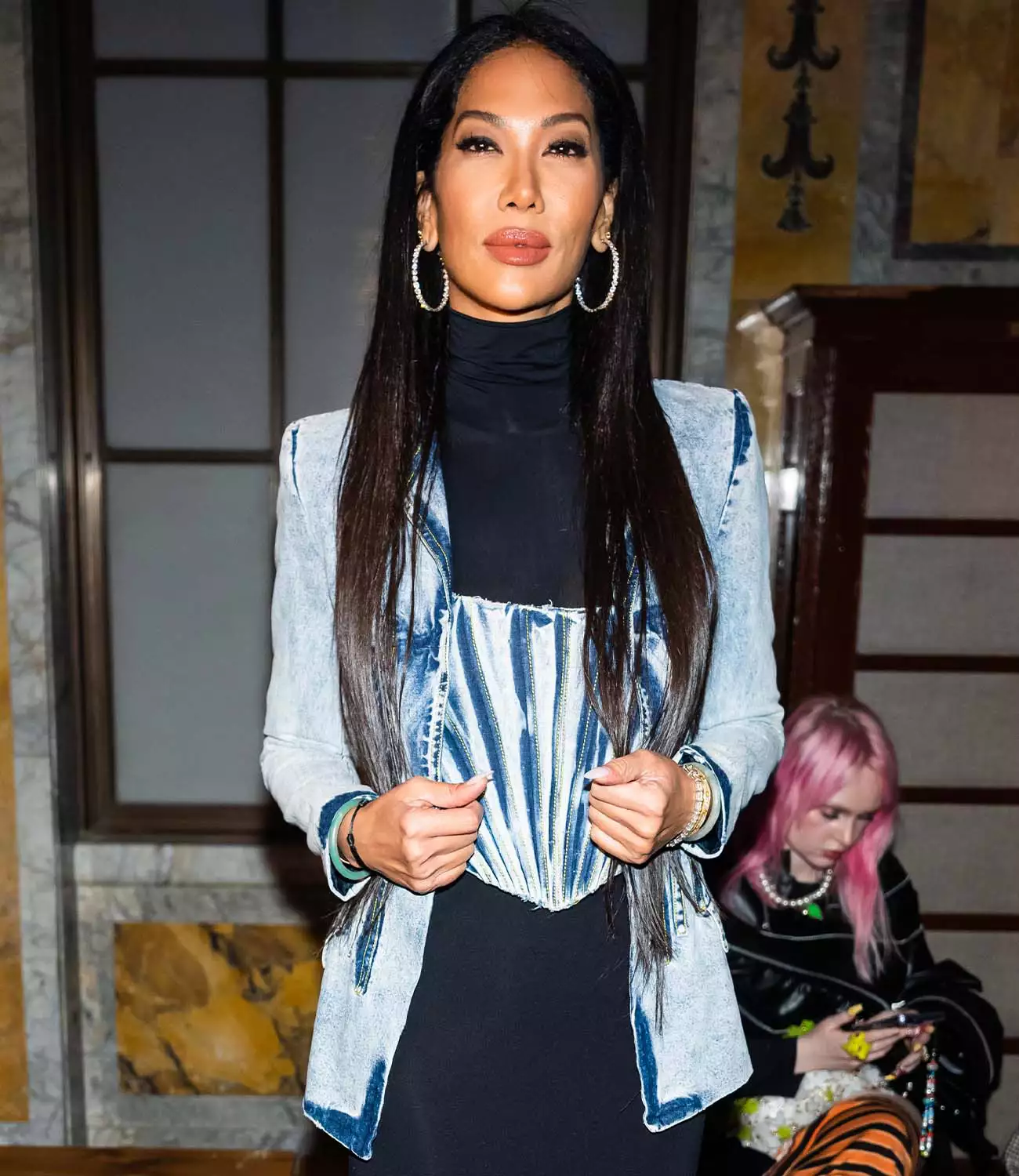 Kimora Lee Simmons at the Prabal Gurung fashion show in 2023.