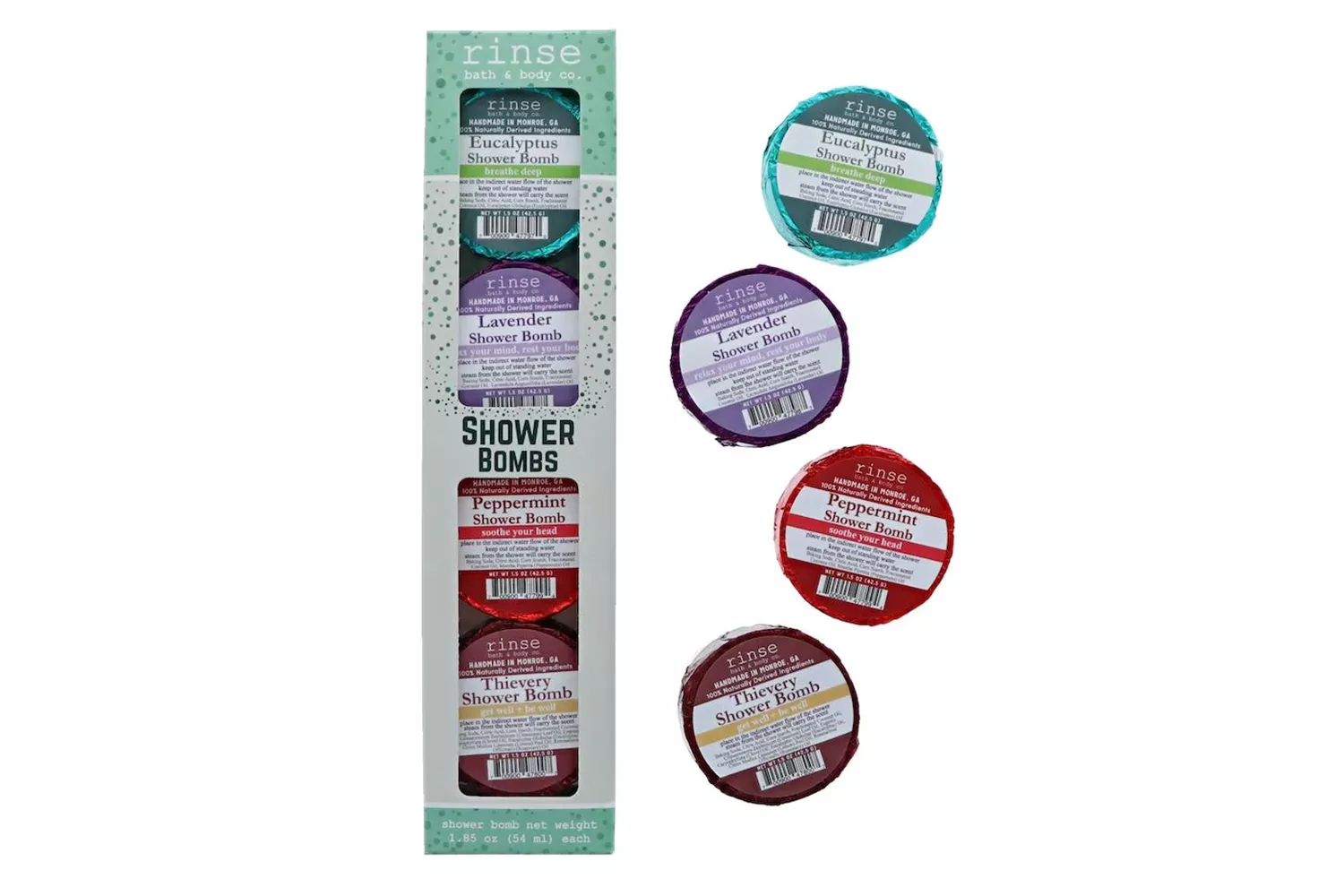 Rinse Four Pack Shower Bomb Box