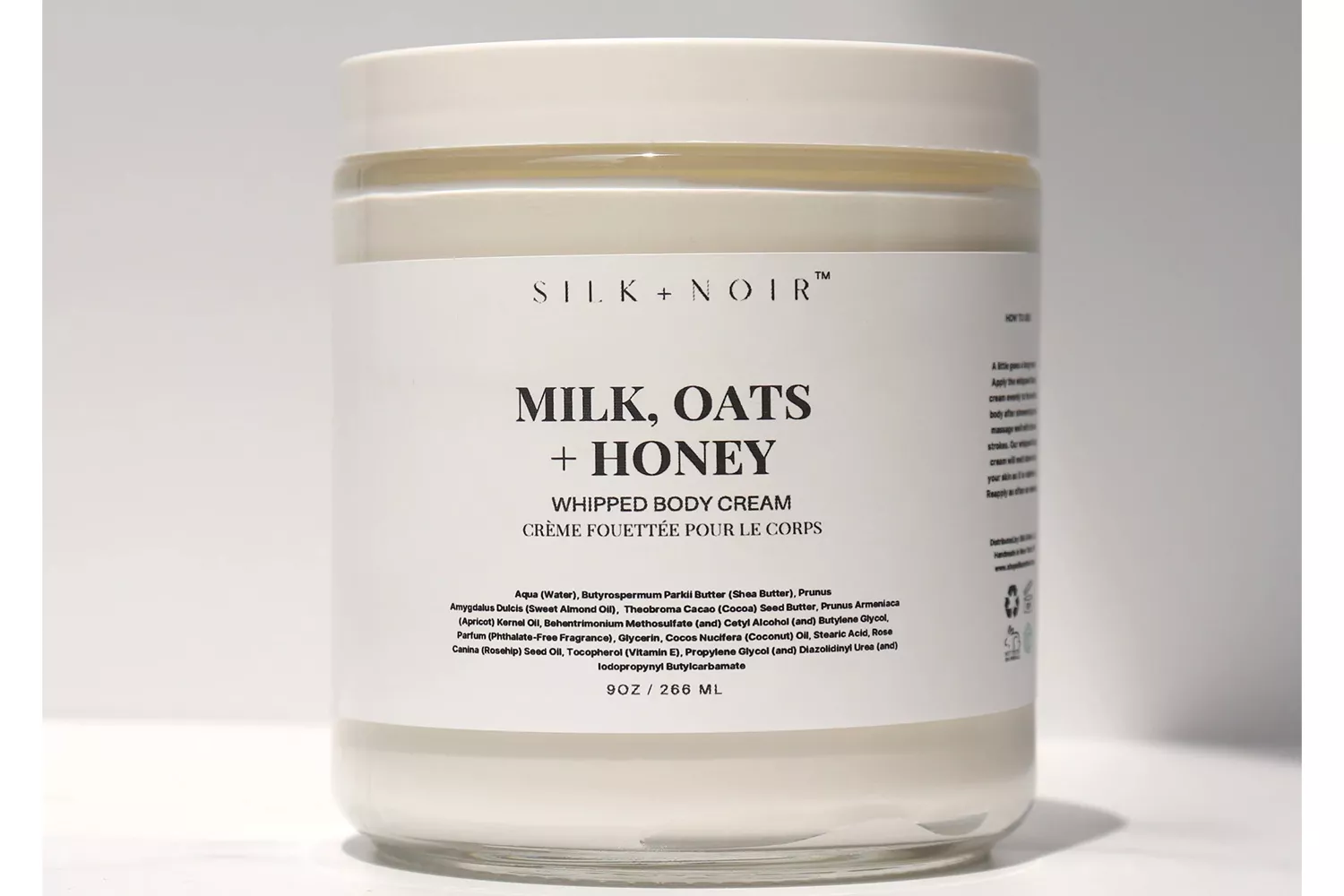 Silk + Noir Milk, Oats &amp; Honey Whipped Body Cream