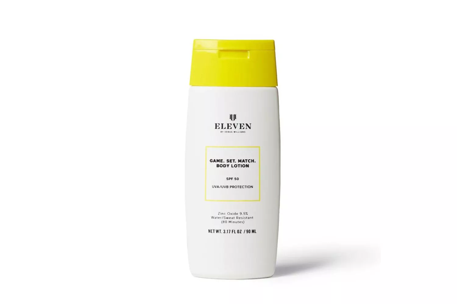 EleVen by Venus Williams Skin Game. Set. Match. Body Lotion SPF 50 