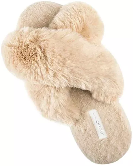soft beige slippers