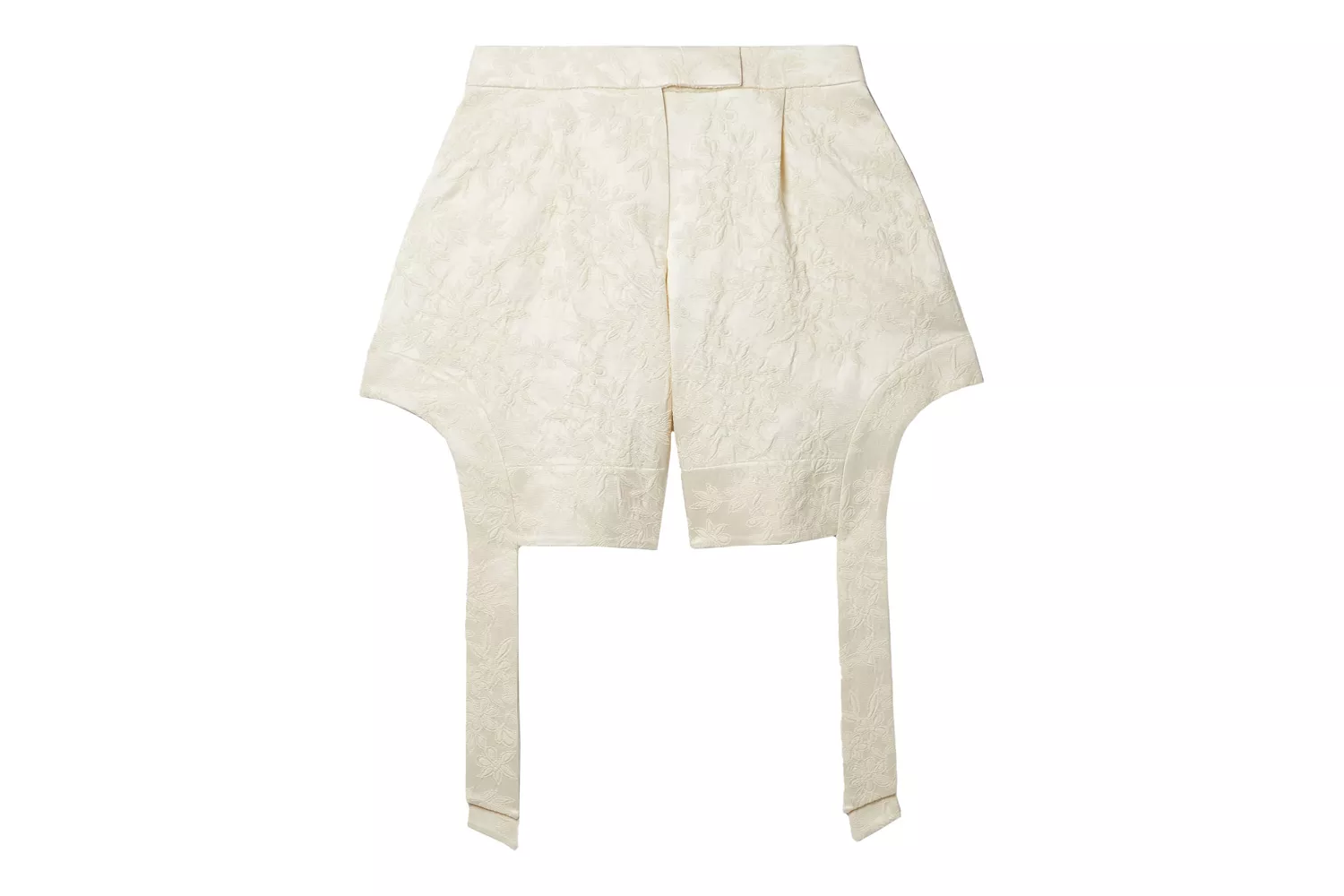 Simone Rocha Draped Cotton-Blend Brocade Shorts