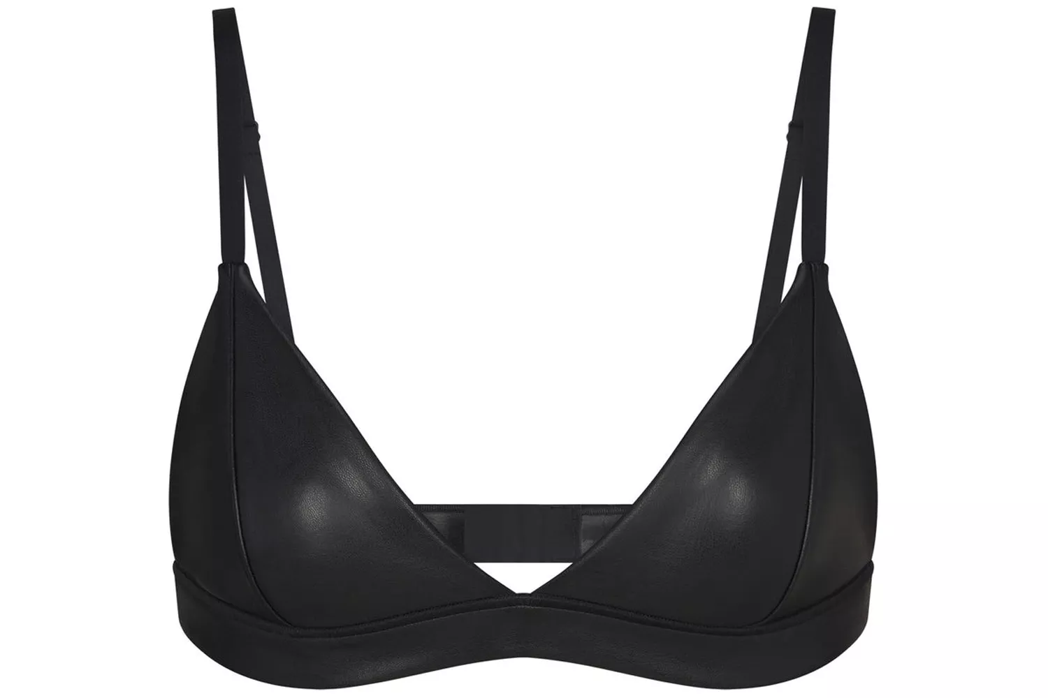 SKIMS Faux Leather Triangle Bralette