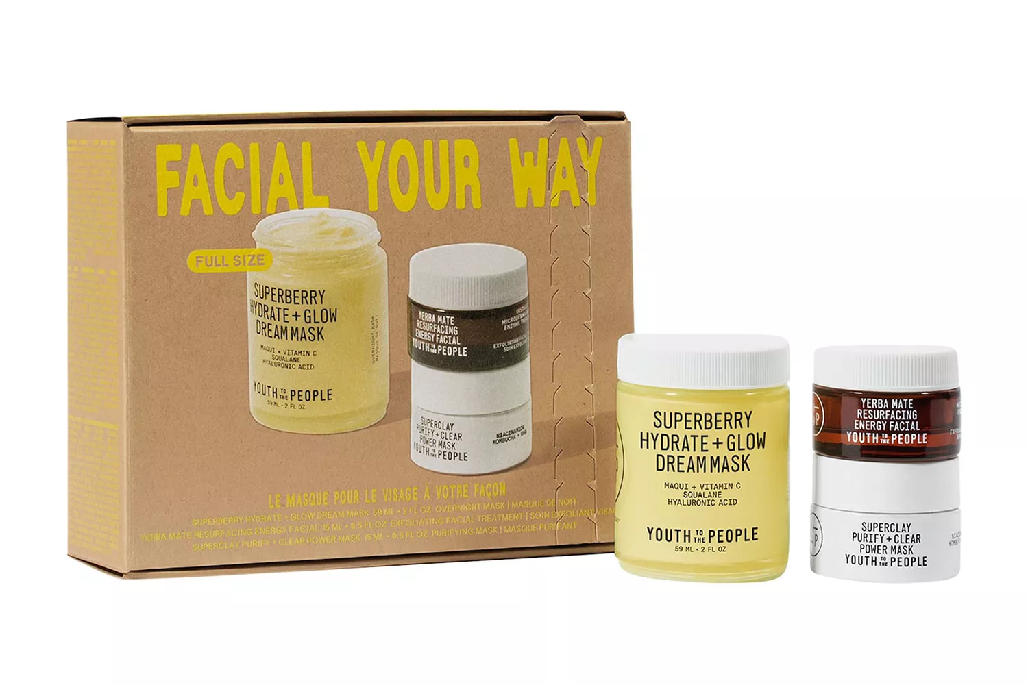 Youth To The People Facial Your Way: Triple Mask Set
