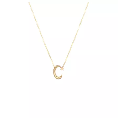 Zoe Chicco Moon and star necklace