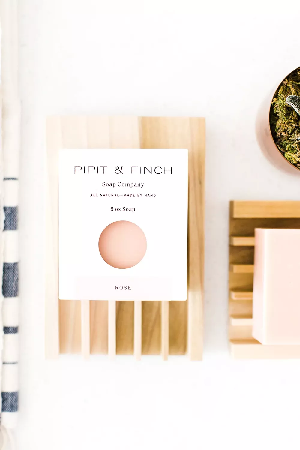Pipit &amp; Finch Rose Olive Oil Sensitive Skin Soap with Kaolin Clay