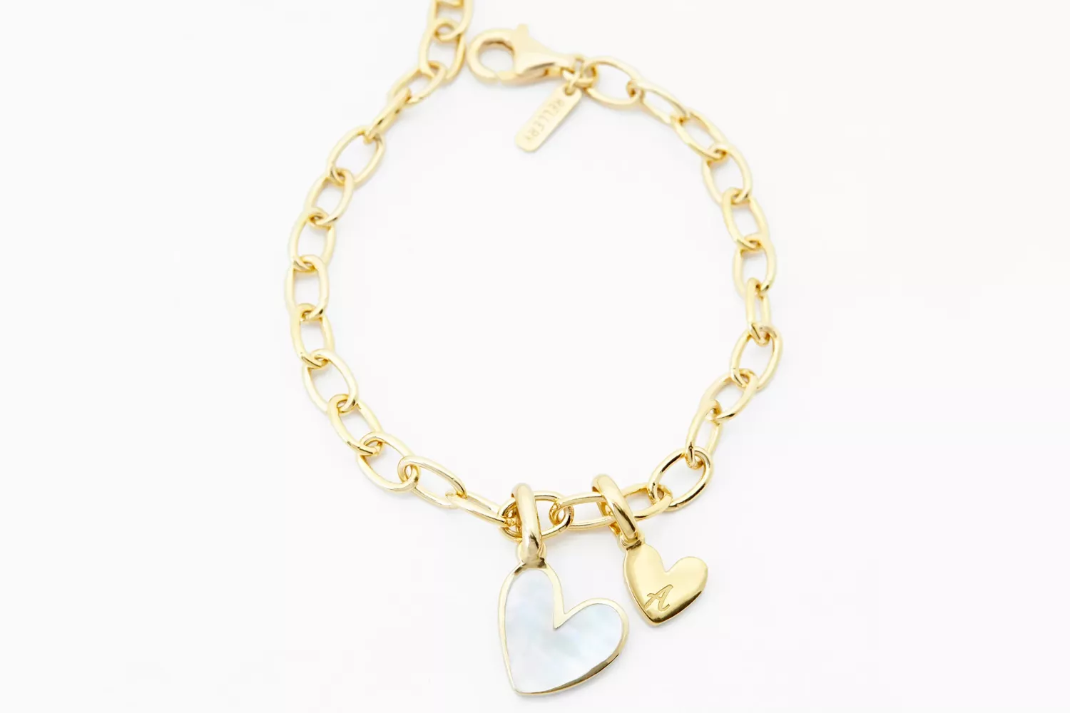 Rellery Heart Bracelet with Mother of Pearl
