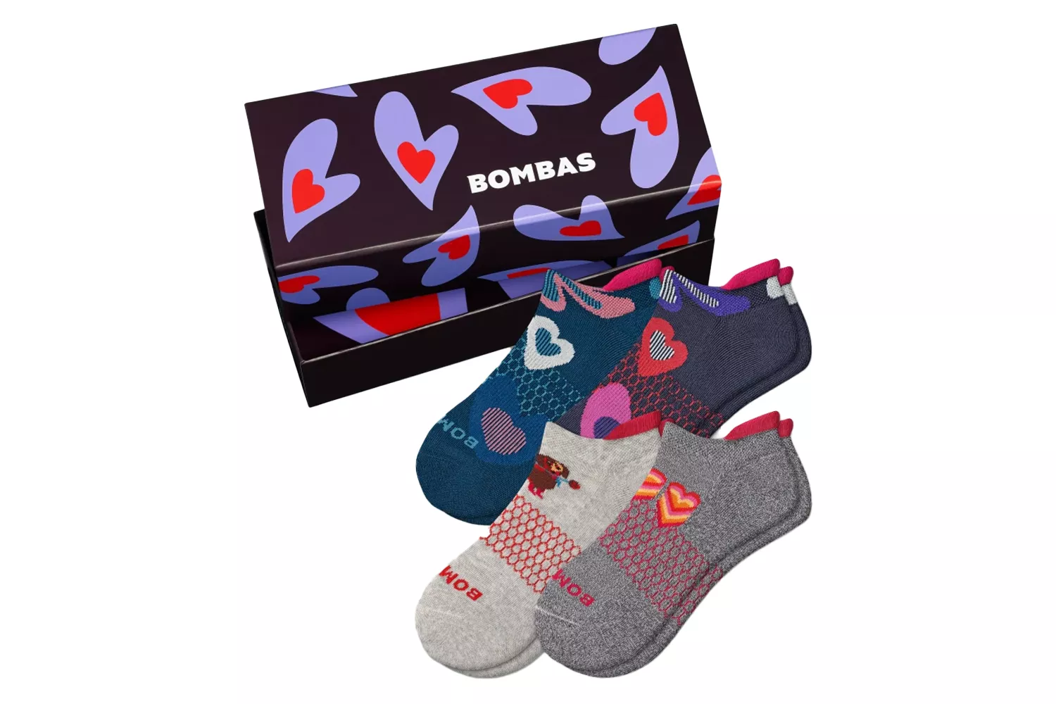 Bombas Valentine's Day Ankle Sock 4-Pack Gift Box