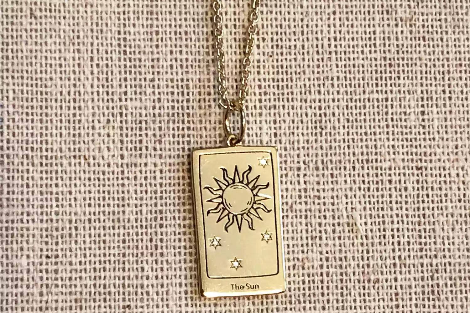 The Sun Tarot Charm Necklace