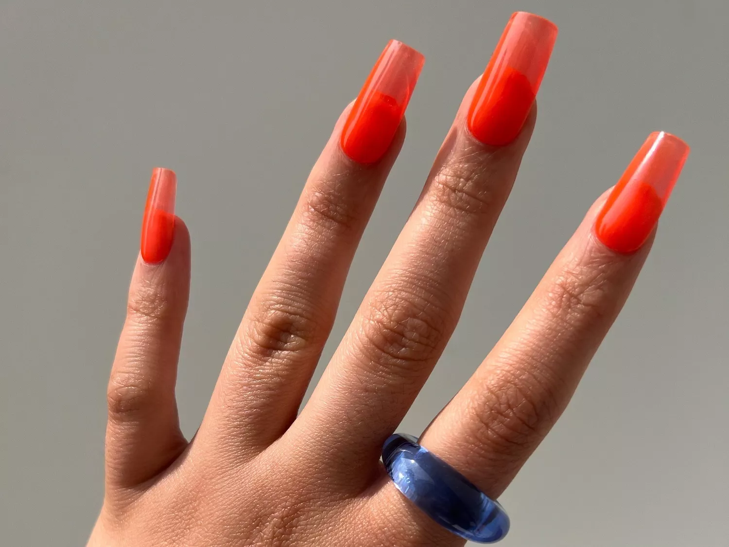 orange aperol sprtiz manicure
