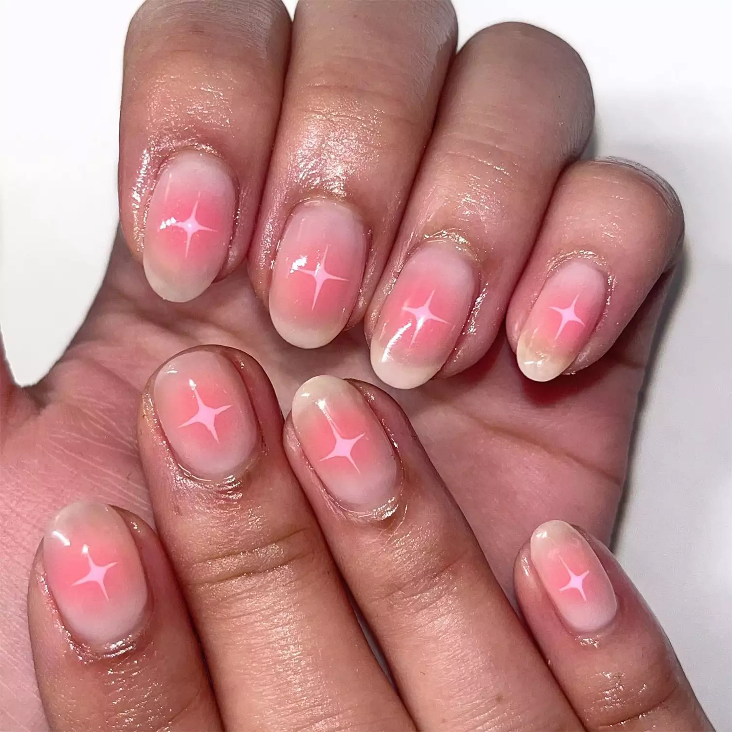 Blush nails 