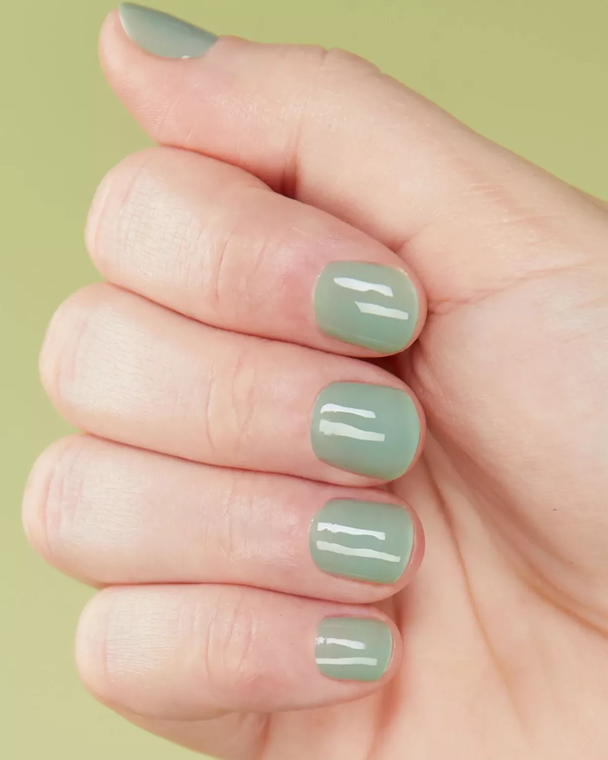 green seaglass nails 