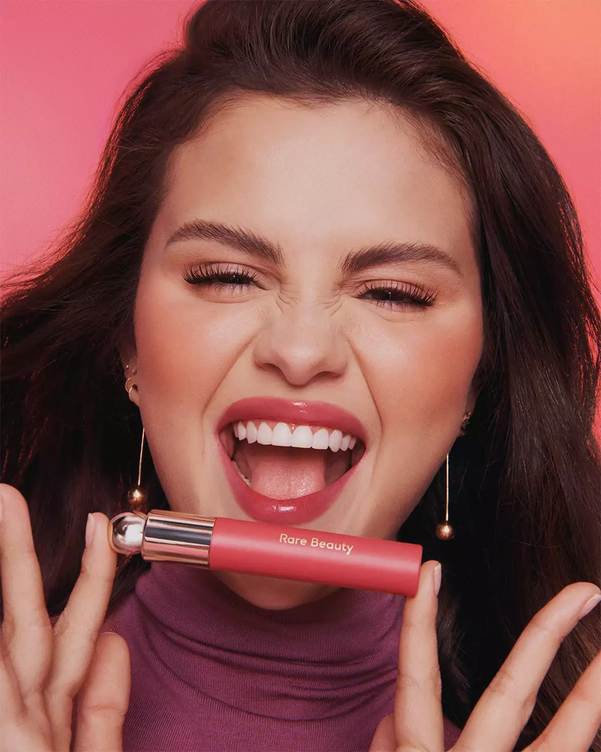 Selena Gomez Soft Pinch Lip Oil campaign 