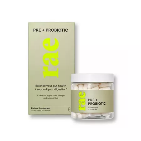 Rae Pre + Probiotic supplements