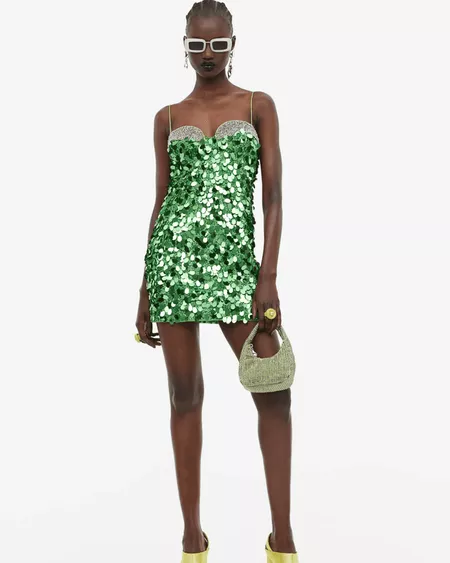H&M Sequined Mini Dress